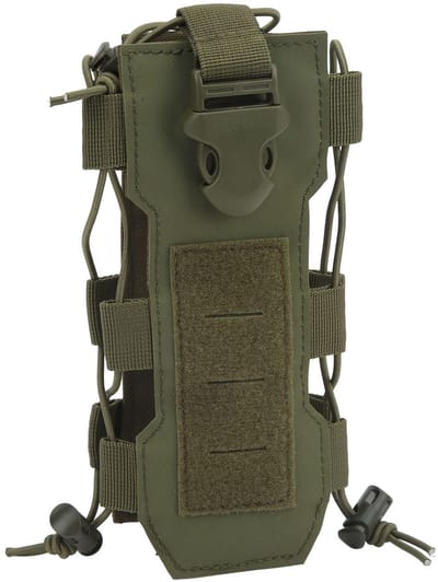 longziming - Waterfles Tas - Bidontas - Flessenhouder - Militaire stijl, slijtvast nylon - Beschermt tegen stoten en vallen, ideaal voor outdoor - Geschikt voor flessen van 0,3 tot 0,85 liter - Verstelbare draagriem - Groen