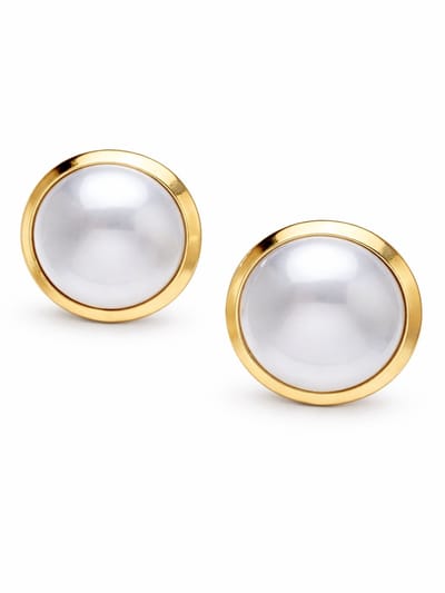 AVANT-GARDE PARIS Oorknopjes - Statement Oorbellen - Goudkleurig Met Pareleffect - Ronde Studs 2,8 cm - Voor Dames