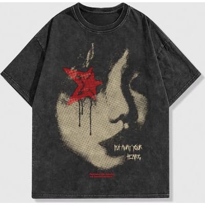 Retro Waskleur voor Oud T-shirt met Korte Mouwen voor Heren In de Zomer Nieuw T-shirt met Ronde Hals en Rechte Pasvorm met Rotator Mouwen voor Heren XXXL black