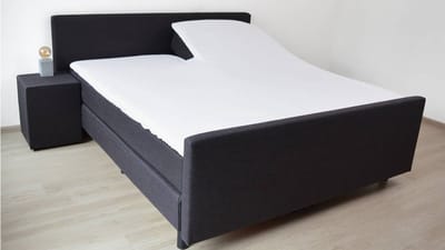 Snoozing  - Katoen - Split-topper - Hoeslaken - Lits-jumeaux - 200x200 cm - Wit
