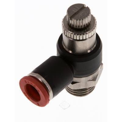 L-stuk Regelventiel 8 mm - G1/4'' Regeling-in Messing/Nylon