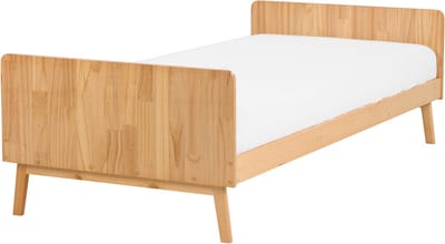 BONNAC - Eenpersoonsbed - Lichtbruin - 90 x 200 cm - Dennenhout