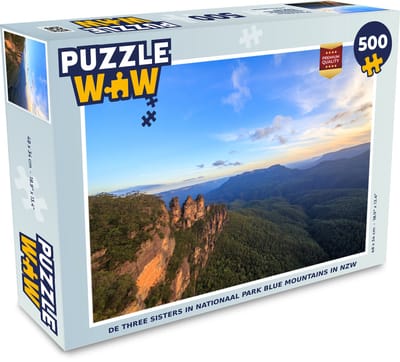Puzzel De Three Sisters in Nationaal park Blue Mountains in NZW - Legpuzzel - Puzzel 500 stukjes