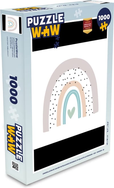 Puzzel Regenboog - Hart - Stippen - Kinderen - Kids - Legpuzzel - Puzzel 1000 stukjes volwassenen