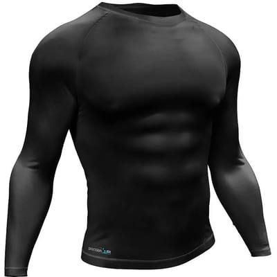 Precision Training Thermoshirt Basislaag Junior Polyester Zwart Maat Xs