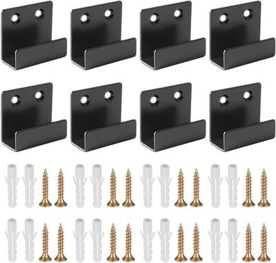 8 Stuks U-vormige Beugels, 30mm Zware Spiegelbeugels van RVS voor Foto's, Tegelhouders en Wandbevestigingen met Schroeven en Expansiebuis