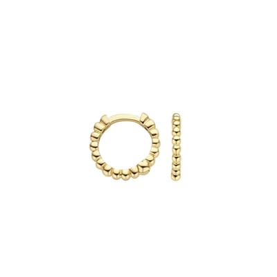 Blush 7263YGO oorringen dames 14 k goud geel bolletjes motief