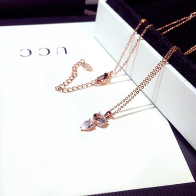 Modieuze Japanse en Koreaanse Trendy Exquise Diamant Ingezette Kleine Vos Temperament Sleutelbeen Ketting Korte Ketting white