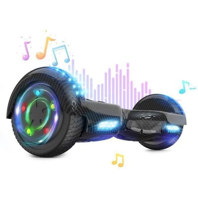 RCB Hoverboard 6,5 Inch Zwart met Bluetooth en LED – Ideaal voor Kinderen zwart