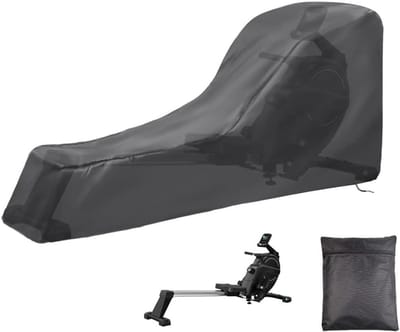 Stofhoes voor fitnessapparatuur - Roeitrainer Hoes Waterdicht - 210D Oxford Stof Beschermhoes voor Roeimachine - UV-Bestendig en Winddicht met Trekkoord - Universeel Zwart