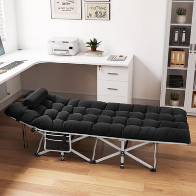 Opvouwbaar Campingbed voor Volwassenen met Dikke Matras - Stevig Slaapbed voor Kamperen, Thuis en Kantoor