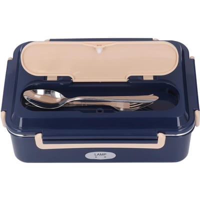 Elektrische Lunchbox 304 Roestvrij Staal Zonder Water Langdurige Versheid Verwarmde Lunchbox met UK Plug