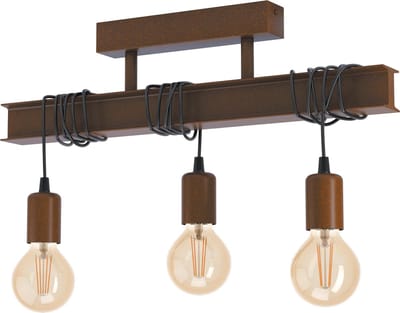 Eglo Plafondlamp Townshend 4 Antiek Bruin 3xe27 60w