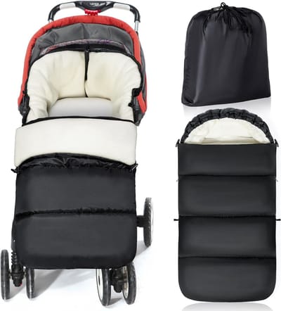White-Label® Voetenzak Buggy - Kinderwagen Wiegdeken - Universeel - Zwart