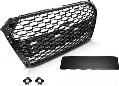 Grill - geschikt voor AUDI A4 B9 15-19 - SPORT - GLANS ZWART