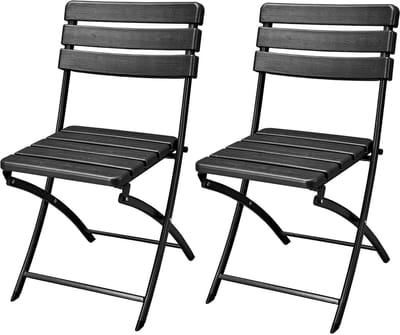 ERRO Klapstoel - Bistrostoel - houtlook - klapstoelen - 2 stuks