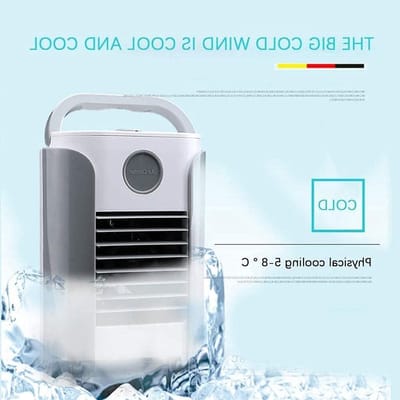 Mini Air Cooler - Persoonlijke Koeler - Persoonlijke Verkoeling - Energiezuinig - 23x16x9.5cm - Grijs