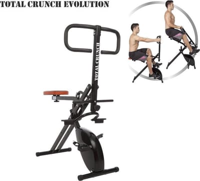 Total Crunch Evolution 2-in-1 Fitnessapparaat voor Cardiotraining en Krachttraining - Full Body Training - Buikspiertrainer - Hometrainer Fitness - Rugtrainer