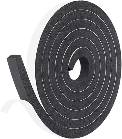 Rubberen Raamafdichtingen, 15 mm x 10 mm x 5 m, Zelfklevende Foamstrips voor Energie-efficiëntie, Geluiddemping en Weerbestendigheid