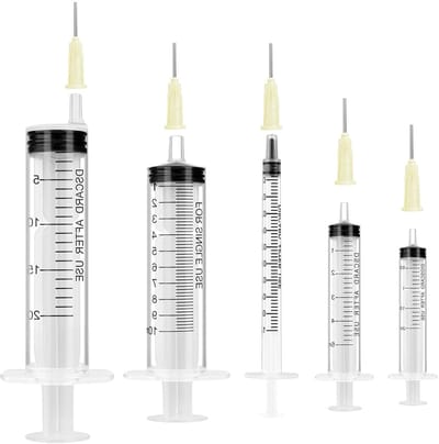 Plastic Spuiten Set van 5, Met Botte Naalden voor Vloeistofmeting, Herbruikbare Spuiten voor Experimenten, Planten Water geven en Dierenvoeding