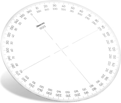 kompasroos Aristo 360� 12 cm glashelder acrylglas AR-1512/5