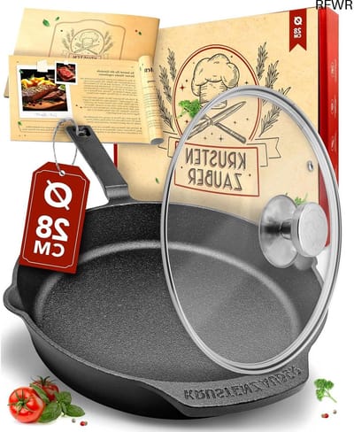 RFWR® Gietijzeren Grillpan voor Gezond Koken en Perfecte Grillresultaten