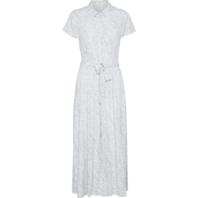 Jurk Feminine Silver Blue Stroke Print blue white