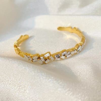 Manchette Armband met Zirkonia – Elegant & Sprankelend | Twinolo