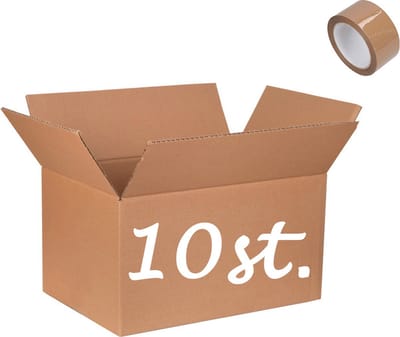 Verhuisdoos 10 stuks GROOT Karton 700 x 500 x 500 mm Kartonnen Verhuisdozen dubbele Golf Bruin Doos 70 x 50 x 50 cm opbergdoos STEVIG 5-laags karton 660g/m2