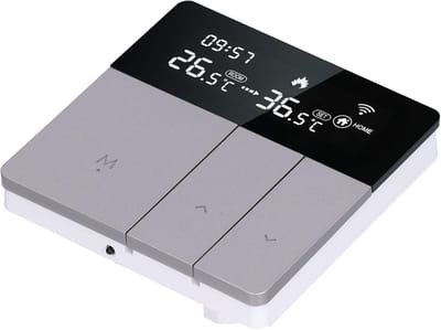 Temperatuurregelaar 3.4x3.4x1.6in - WiFi Intelligente APP - Spraakbesturing Thermostaat - Temperatuurregeling op Afstand voor Thuiskantoor - Slimme Verwarming en Koeling