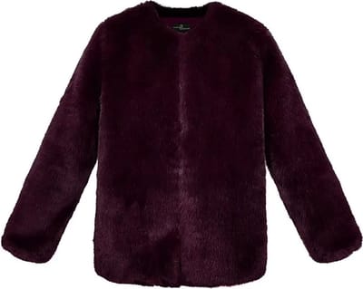Yehwang - Faux fur jas - paars - Maat M