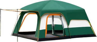 Geargalaxy Kampeertent - Outdoor Tent - Lichtgewicht Tent - Backpacktent - Vakantietent - Trekkingtent - Voor 2-4 Personen - Groen