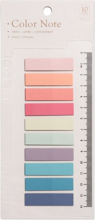 Index Tabs 200 tabs/stickers – 10 kleuren sticky notes – Markeertabs en memoblaadjes – Leuk kerstcadeau, sinterklaascadeau of schoencadeau voor hem en haar – Cadeaus onder €10 – Perfect voor bullet journal en boek annotatie