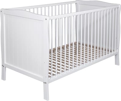 Born Lucky ® Meegroei Ledikant Met Lade en Veiligheidsrekje 70 x 140 cm Wit