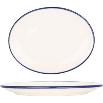 Bonna Serveerschaal - Linea Blue - Porselein - 25 cm - set van 2