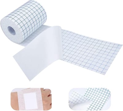 Medische Hechtband 10m x 10cm - Witte Niet-Geweven Wondverband Tape voor Fixatie van Nek, Rug, Schouders, Arm, Pols, Dij en Knie