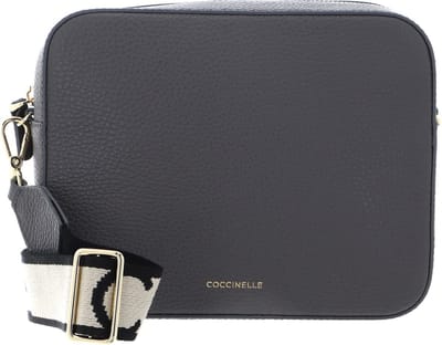 COCCINELLE Leren Schoudertas Tebe Crossover Bag Grafite Grijs