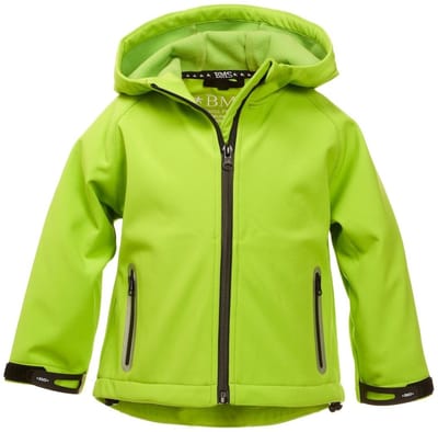 BMS Kids Softshell Kinderjas Stealth met capuchon lime