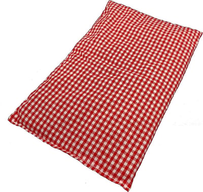 NTB - Kersenpittenkussen - Rood/Wit ruitmotief - 400 gram - ca. 20x 30 cm.
