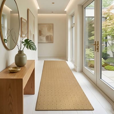 Floordirekt Tapijt Op Maat - Rapido - Woonkamertapijt & Loper voor Woonkamer & Hal - Beige - 50 x 100 cm - Minimalistisch Design - Veel Maten Beschikbaar - in Beige & Violet - Gestippeld