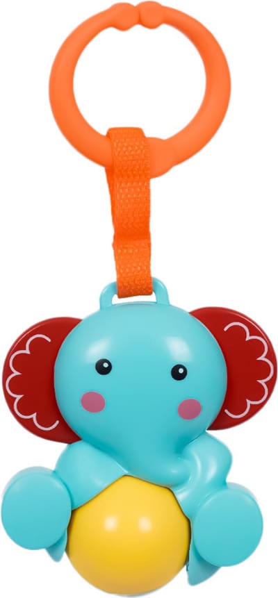 Speelgoedtopdeals - Rammelaar Hangspeeltje Buggyspeeltje - Olifant met bal