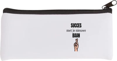 Akyol - succes met je nieuwe baan Etui - Collega - collega - bedankje - cadeautje voor collega - kado - afscheids cadeau - 20 bij 9 cm