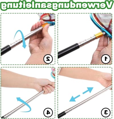 Telescopisch Vissen Net voor Insecten en Vlinders, 67 tot 173 cm, Ideaal voor Vissen, Veilig Vangen van Insecten en Vlinders, Multifunctioneel Net
