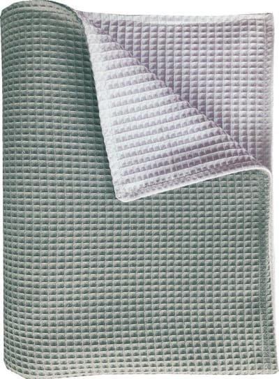 BINK Bedding wiegdeken Pique (Wafel) dubbelzijdig olijf/wit 75 x 100 cm