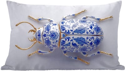 Sierkussens - Kussentjes Woonkamer - 60x40 cm - Kever - Delfts - Blauw - Goud