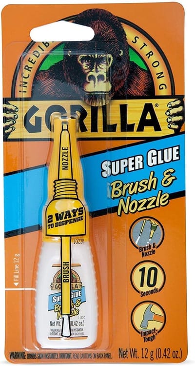 Super Lijm - Snelle Kleefstof - Reparaties Uitvoeren - Borstel en Nauwkeurig Mondstuk - 2 x 12 gram - Transparant
