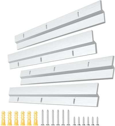 Dailygoods- Z-klemmen set van 2 - Zware belasting - Aluminiumlegering - Vergrendelhaak - Ophangsysteem - 30 cm - Betrouwbare bevestiging - Ophangsystemen