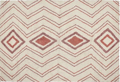 KASTAMONU - Laagpolig vloerkleed - Beige - 140 x 200 cm - Katoen
