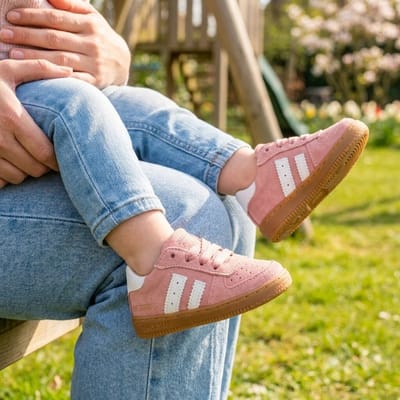 Shoesme Roze Suède Sneakertje - Sneakers Kinderen - Meisjes - Pink - Leer - Maat 18