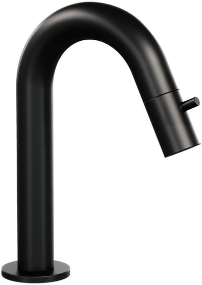 Brauer Black Edition opbouw fonteinkraan met gebogen uitloop mat zwart